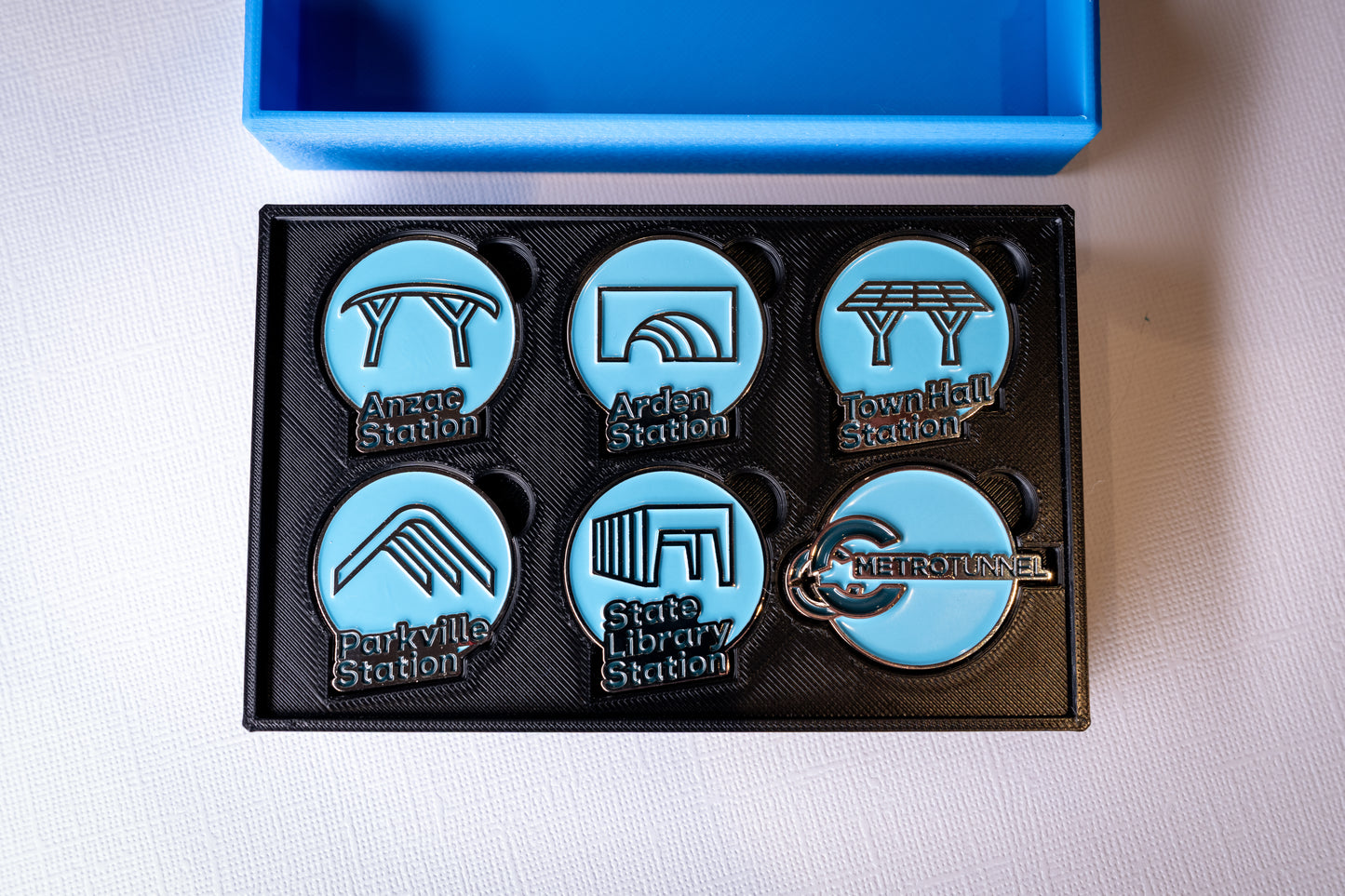 Metro Tunnel, Collector pin display box