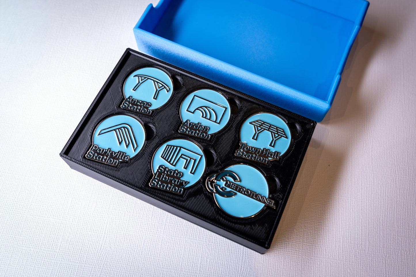 Metro Tunnel, Collector pin display box